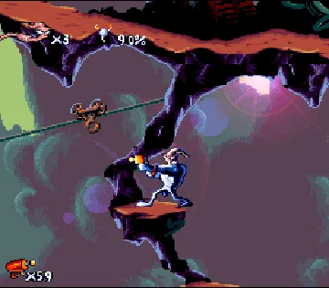 Earthworm Jim (Europe) screen shot game playing